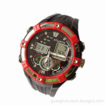 Dual Time Display Watch with Stopwatch Function
